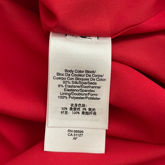 SALE! DKNY Color Block Sleeveless Silk Tunic Dress ~ Size L - Picture 5 of 5